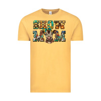 Vintage Mustard show mom brown calf Vintage Tee - BarkalooDesign