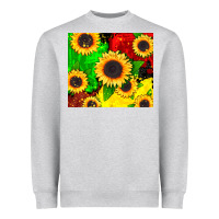 Heather Grey juneteenth sunflowers Heavyweight Sweatshirt - CowGirlArtShop