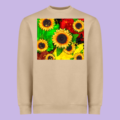 Juneteenth Sunflowers Heavyweight Sweatshirt Designed By Cowgirlartshop