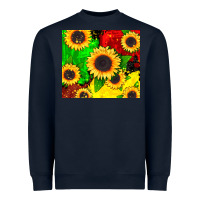 Navy juneteenth sunflowers Heavyweight Sweatshirt - CowGirlArtShop
