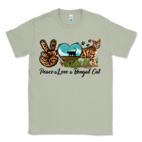 Matcha Peace Love Bengal Cat Classic Tee - LillyAllenDesigns