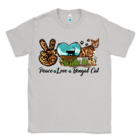 Moon Dust Peace Love Bengal Cat Classic Tee - LillyAllenDesigns