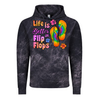 Cloud Black life is better in flip flops Vintage Hoodie - Jasminsmagicworld