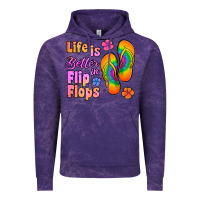 Cloud Purple life is better in flip flops Vintage Hoodie - Jasminsmagicworld