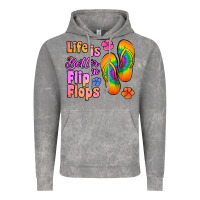 Cloud Rock life is better in flip flops Vintage Hoodie - Jasminsmagicworld
