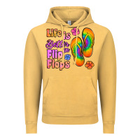 Vintage Mustard life is better in flip flops Vintage Hoodie - Jasminsmagicworld