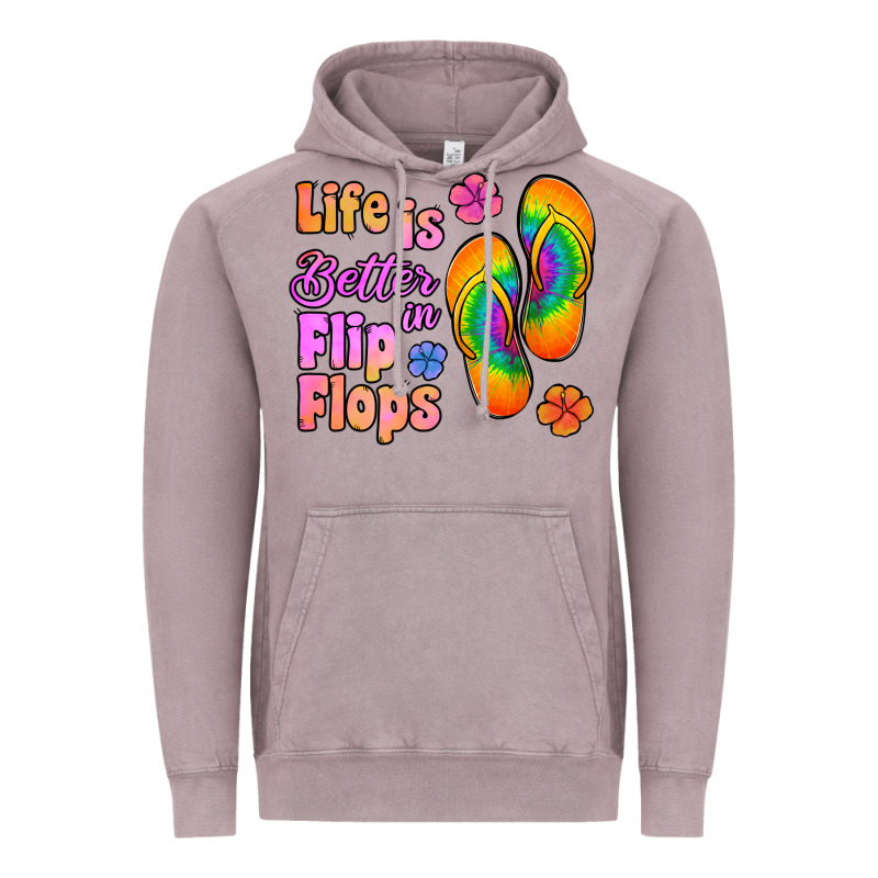 Life Is Better In Flip Flops Vintage Hoodie by Jasminsmagicworld | Teevron