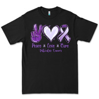 Black Peace love cure Testicular Cancer Premium Tee - NancyCooperArtShop
