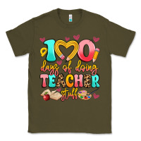 Army Green 100 days of doing teacher stuff Classic Tee - Artiststas