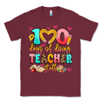 Burgundy 100 days of doing teacher stuff Classic Tee - Artiststas