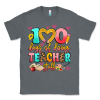 Charcoal Heather 100 days of doing teacher stuff Classic Tee - Artiststas