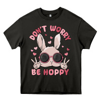 Asphalt don't worry be hoppy Heavy Core Tee - MaliasSmallBusiness