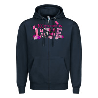 Navy All you need is love Valentine's Day Zipper Hoodie - FaDigitalArtStudio