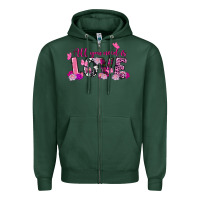Sports Green All you need is love Valentine's Day Zipper Hoodie - FaDigitalArtStudio