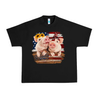 Cute Couple American Pigs Urban Heavy Tee | Teevron