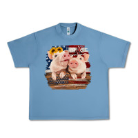 Pebble Blue Cute Couple American Pigs Urban Heavy Tee - Bettercallsaul