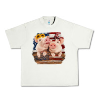 Pistachio Cute Couple American Pigs Urban Heavy Tee - Bettercallsaul