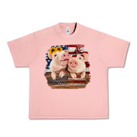 Salmon Cute Couple American Pigs Urban Heavy Tee - Bettercallsaul