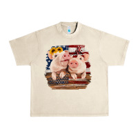 Sandshell Cute Couple American Pigs Urban Heavy Tee - Bettercallsaul