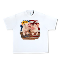 White Cute Couple American Pigs Urban Heavy Tee - Bettercallsaul