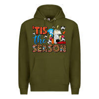 Army Green tis the season  soccer  frappe coffee Premium Hoodie - FaDigitalArtStudio