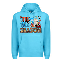 Ocean Blue tis the season  soccer  frappe coffee Premium Hoodie - FaDigitalArtStudio