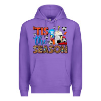 Purple tis the season  soccer  frappe coffee Premium Hoodie - FaDigitalArtStudio