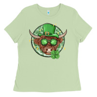 Matcha st. patrick's day heifer Ladies Tee - MaliasSmallBusiness