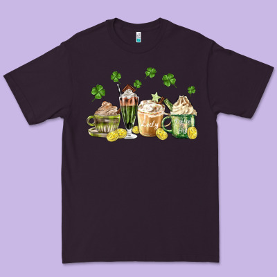 Patricks Day Coffee Premium Tee Designed By Maliassmallbusiness