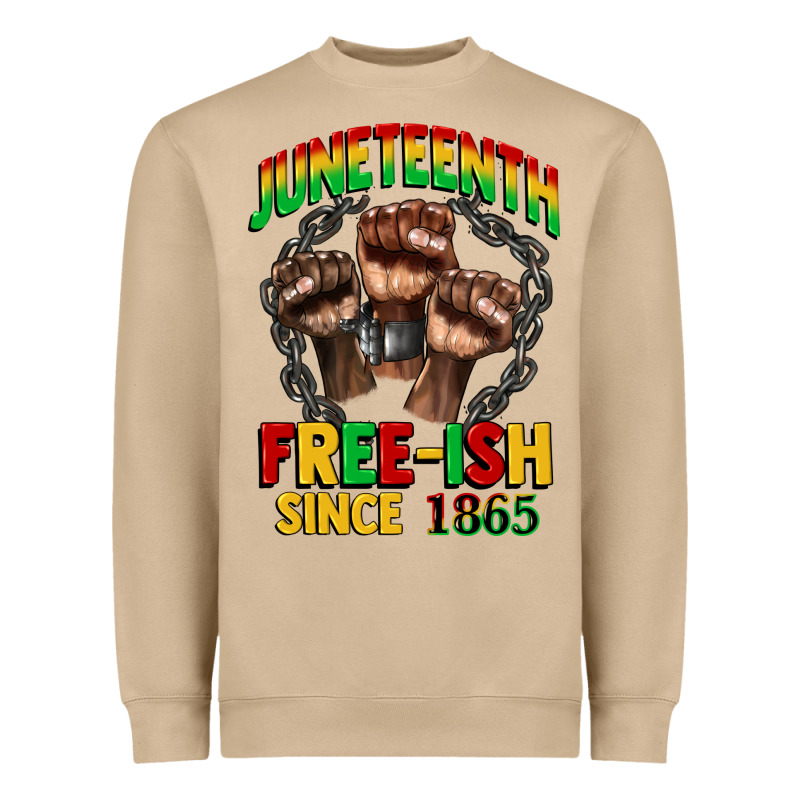 Juneteenth Free Ish Since 1865 Heavyweight Sweatshirt by CowGirlArtShop | Teevron