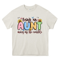 Cream being an aunt makes my life complete Heavy Core Tee - MaliasSmallBusiness