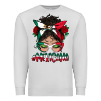 Dove Grey mexicana messy bun mama Premium Sweatshirt - BundleAndBundleShop