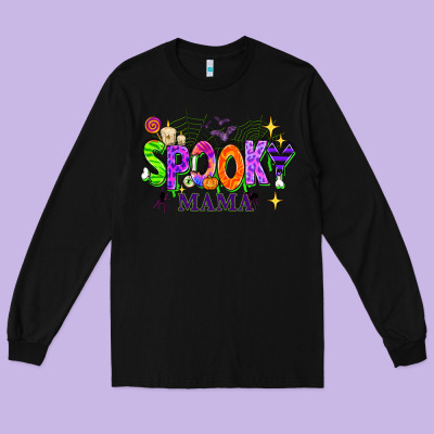 Halloween Spooky Mama Long Sleeve Tee Designed By Texasbilliewilder