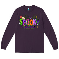Plum Halloween Spooky Mama Long Sleeve Tee - texasbilliewilder