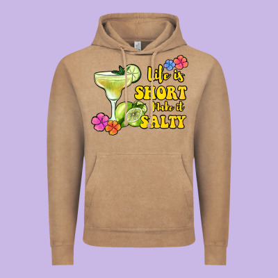 Life Is Short Make It Salty Vintage Hoodie Designed By Jasminsmagicworld