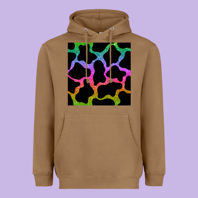 Cow Glitter Seamless Pattern Heavyweight Hoodie Designed By Bundleandbundleshop