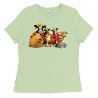 Matcha Cows With Sunflower Headbands Ladies Tee - Jasminsmagicworld