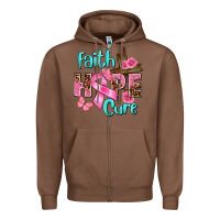 Chestnut Faith hope cure Breast Cancer Zipper Hoodie - FaDigitalArtStudio