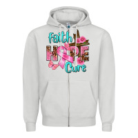Dove Grey Faith hope cure Breast Cancer Zipper Hoodie - FaDigitalArtStudio