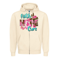 Sandshell Faith hope cure Breast Cancer Zipper Hoodie - FaDigitalArtStudio