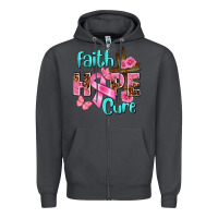Smoke Faith hope cure Breast Cancer Zipper Hoodie - FaDigitalArtStudio