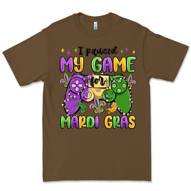 I Paused My Game For Mardi Gras Premium Tee by MaliasSmallBusiness | Teevron
