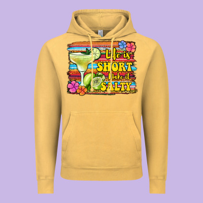 Life Is Short Make It Salty Vintage Hoodie Designed By Jasminsmagicworld