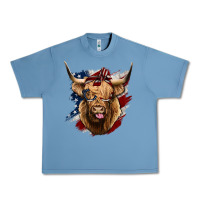 Pebble Blue American Highland Cow Urban Heavy Tee - Bettercallsaul