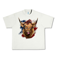 Pistachio American Highland Cow Urban Heavy Tee - Bettercallsaul