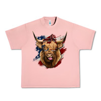 Salmon American Highland Cow Urban Heavy Tee - Bettercallsaul