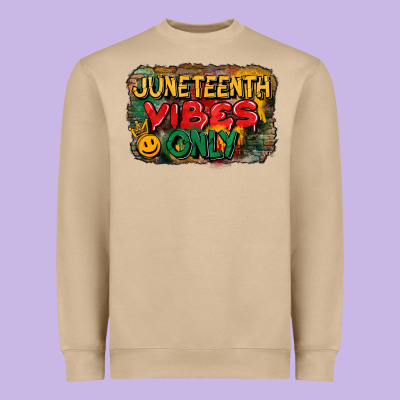 Juneteenth Vibes Only Heavyweight Sweatshirt Designed By Cowgirlartshop