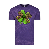 Cloud Purple leopard shamrock Vintage Tee - Jasminsmagicworld