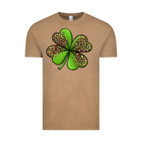 Vintage Coffee leopard shamrock Vintage Tee - Jasminsmagicworld