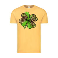 Vintage Mustard leopard shamrock Vintage Tee - Jasminsmagicworld